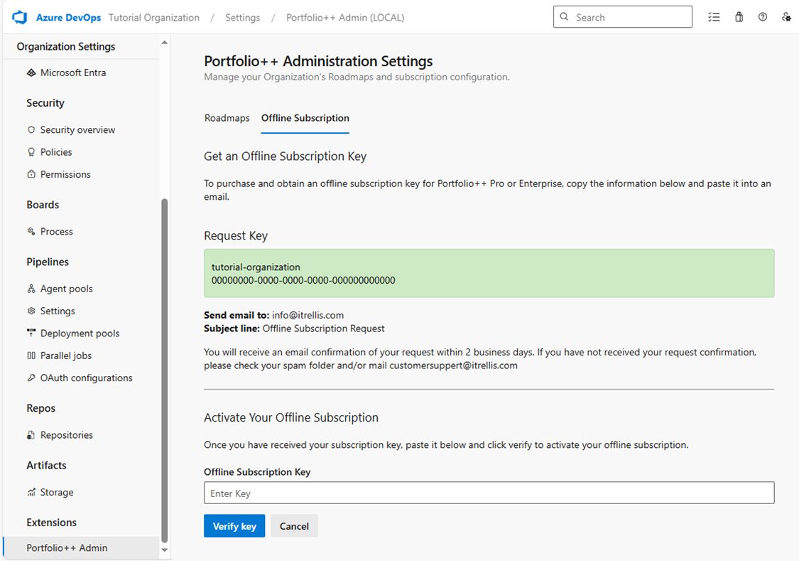 Offline Subscription Page